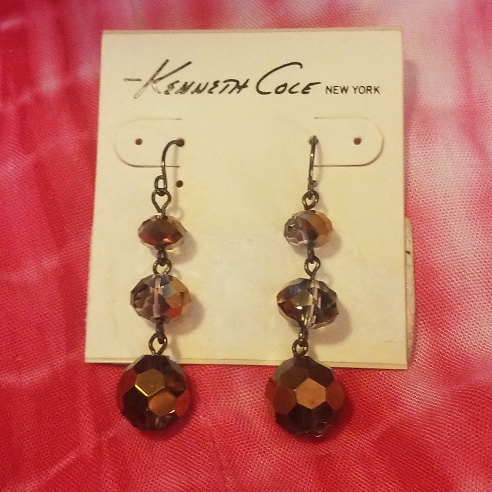 NEW Kenneth Cole Crystal Prism Earrings
